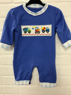 Boys smocked romper
