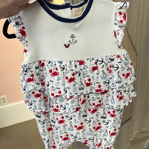 Crab/anchor romper
