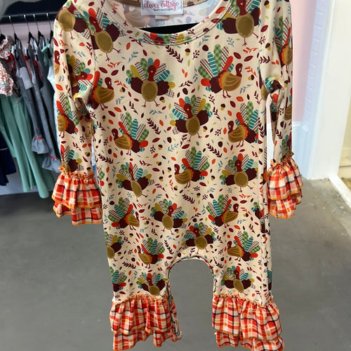 Multi turkey romper