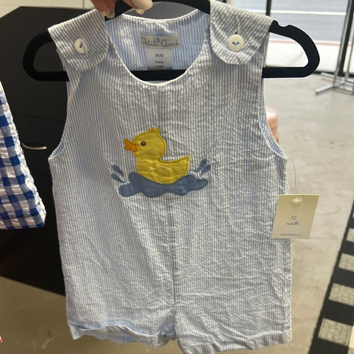 Seersucker duck romper