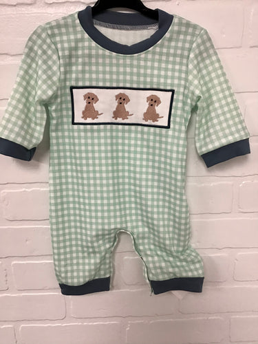 Boys smocked romper